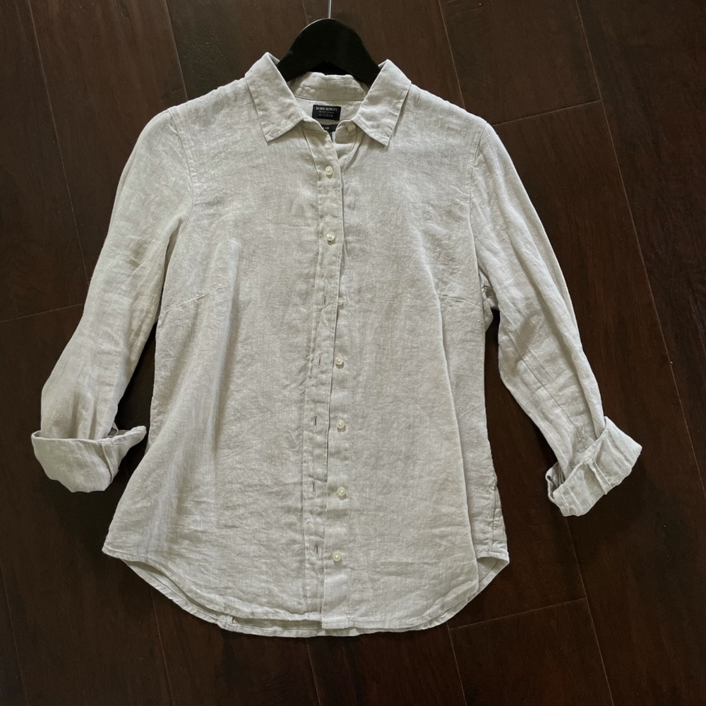 J Crew Linen Button Down